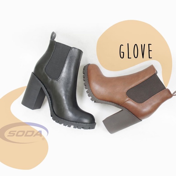 Size 8 Soda Glove Matte Black Lug Sole Combat Boot - Picture 5 of 8